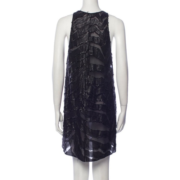 IRO,Orelie.Bergdorf Goodman,Shimmer, Fringed,Chiffon Dress,Excellent Condition,4 - Picture 6 of 13